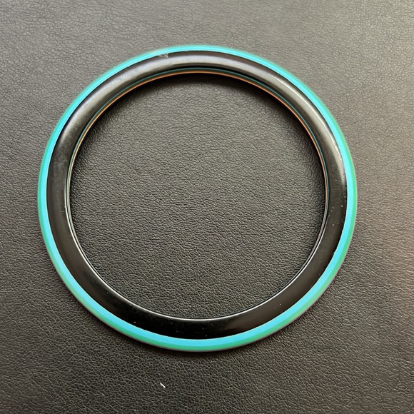 Vintage Plastic Bracelet, Black, White, Multicolor, Thin, Retro, Boho - Picture 4 of 9